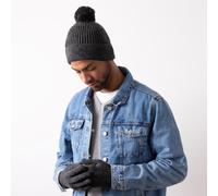 totes toasties® Mens Hat & Glove Gift Set Black / Grey One Size