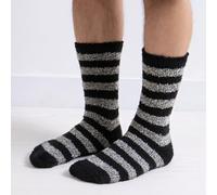 totes toasties® Mens Supersoft Socks (Twin Pack) Black/Grey UK Size 8-12