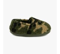 Totes Toasties SHORT Full Back Slippers Unisex Kids Green - UK 7-8