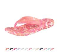 Totes Women's Everywear Ara Thong Sandal, Pink Multi Marble, 4.5 UK