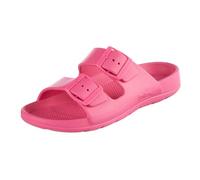 totes Women's Everywear Lightweight Waterproof Adjustable Double Buckle Slide Sandal, Azalea, 7 UK