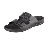 totes Women's Everywear Lightweight Waterproof Adjustable Double Buckle Slide Sandal, Black, 3 UK