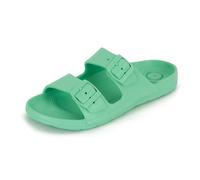 totes womens Everywear Lightweight Waterproof Adjustable Double Buckle Slide Sandal, Mint, 8 UK