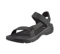 totes Women's Everywear Lightweight Waterproof Adjustable Riley Sport Sandal, Black, 4.5 UK