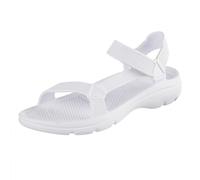 totes Women's Everywear Lightweight Waterproof Adjustable Riley Sport Sandal, White, 4.5 UK