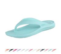 totes Women's Everywear Lightweight Waterproof Ara Flip Flop Sandals, Robin's Egg, 8 UK