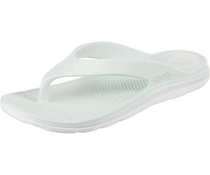 Totes Women's Solbounce Flip Flop Thong Sandal, 2 Tone-Sea Glass with White Sole, 5 UK