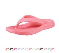 totes Women's Solbounce Sandals, Lightweight Flip Flops with Springy All-Day Support, Sugar Coral, 4 UK