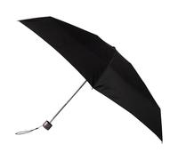totes XTRA STRONG Mini ECO-BRELLA® Umbrella, Compact Folding Travel Umbrella with Recycled Fabric and Handle, Windproof, PFC Free, Lightweight, 93cm Canopy, Plain Black