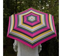 totes® XTRA STRONG® Mini Magenta Block Stripe Print Umbrella / 5 Section