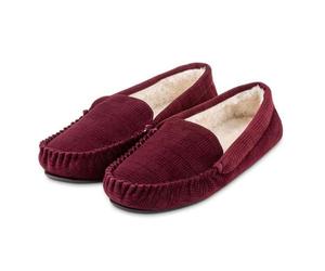 TotesToasties Mens Moccasins Burgandy - M