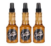 Totex Barber Aftershave Cologne No.4 Gold/Brown 250ml (Pack of 3) | Traditional Barbershop Spray Cologne for Men | Refreshing Long Lasting Aftershave Fragrance | Professional Barber Use