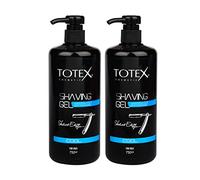 Totex Cool Shaving Gel 750ml Pack of 2 - Clear Transparent Shave Gel for Men & Women, Sensitive Skin Protection, Quick Dry Anti-Irritation Formula, Smooth Shave for Face, Body & Bikini Line