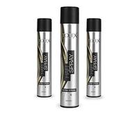 Totex Extra Strong Hair Spray Silver Shine 400ml Pack of 3 - Professional Aerosol Styling Spray with Long Lasting Hold, Humidity Resistant, Glossy Finish, For Hairdressers, Salons, Barbers & Home Use