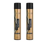 Totex Gold Hair Spray 400ml Pack of 2 - Professional Aerosol Styling Spray with Long Lasting Hold, Perfect Shine Finish, Humidity Resistant, For Hairdressers, Salons, Barbers & Home Use