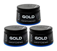 Totex Gold Hair Styling Wax 3x150ml | Strong Hold Hair Wax for Men & Women | Long Lasting Shine & Texture | Professional Barber Styling Paste | No Residue, Flexible Control, Sleek Finish