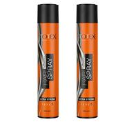 Totex Hair Styling Hair Spray 400ml (Pack of 2) | Ultra Strong Hold Hairspray for Men & Women | Long-Lasting Shine, Humidity & Frizz Resistant Formula | Professional Salon & Barber Shop Use