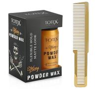 Totex Hair Styling Powder Wax 20gr & Wahl Style Flat Top Comb Gold Set