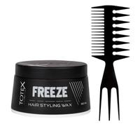 Totex Hair Styling Wax 150ml with Wide Tooth Comb No2 | Strong Hold & Long Lasting Hair Styling Wax | Matte Finish Hair Wax for Men & Women | Professional Barber Hair Wax & Styling Comb Set