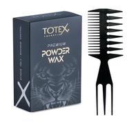 Totex Premium Hair Styling Powder Wax 20g | Volumising Texturising Dust | Ultra Strong Matte Look | Long Lasting Hair Volume | With Wide Tooth Comb No2 Anti-Static Handle For Hair & Beard