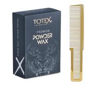 Totex Premium Hair Styling Powder Wax 20g + Wahl Style Gold Flat Top Comb | Volumising Thickening Matte Dust | Ultra Strong Hold & Matte Finish for Hair and Beard Styling