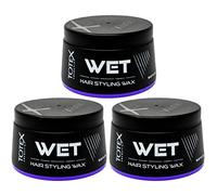 Totex Wet Look Hair Styling Wax 3x150ml | Strong Hold Hair Wax for Men & Women | High Shine Wet Finish | Professional Barber Quality Styling Paste | Sweet Melon Scent | Long Lasting Definition
