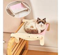 TOTHDATE Cat Window Seat for Indoor Pets - Hammock Ledge Off The Floor for Bedsides, Floor Radiator, Drawers, Pink