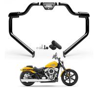 totiancong Crash Bar Engine Guard Highway Bar for Harley Davidson Softail FL Deluxe Fat Boy Slim Heritage Springer Classic Cross Bones 2018-2025 Black