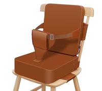 TOTIDYH Toddler Booster Seat for Dining Table, Non-Slip Kitchen Chair Lift with Backrest and Adjustable Straps, Portable Waterproof Travel Baby Booster Increasing Cushion