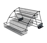 TOTIKI Kitchen Rack Metal 3-Tier Pull Down Spice Rack Retractable Kitchen Storage Shelf Organizer For Cabinet Spice Organizer