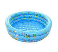 TOTIKI Paddling Pool 3 Ring Inflatable Swimming Pool Quick Set Above Ground Blow Up, 51.1inch Round Padding Pools For Outdoor And Indoor Garden