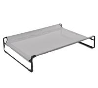 TOTIKI Pet House Elevated Dog Bed Raised for Large Dogs No Screws Stable Frame & Durable Supportive Recyclable Mesh Bed For Indoor(Black,77 * 60 * 21cm)