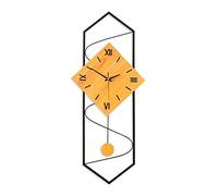 TOTIKI Wall Clock Wall Clocks For Modern Removable Decoration Hanging Clocks Nordic Living Room Pendulum Wall Clock Bedroom Silent Clock For Living Room(Yellow)