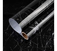 TOTIO 15.75" x 354.33inch Marble Wallpaper Self Adhesive Black Kitchen Countertop Granite Paper Bathroom Tile Stickers Waterproof Sticky Back Plastic Vinyl Furniture Stickers Home Decoration Film