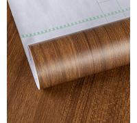 TOTIO Adhesive Film Walnut Grain Furniture Film Brown Wallpaper 40 cm x 3 m Matte Thickening Waterproof Adhesive Film DIY Self-Adhesive Wall Sticker Vinyl Decorative Film