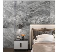 TOTIO Extra Wide Grey Marble Self Adhesive Wallpaper Matt Thicken Gray Granite Look Furniture Sticker 31.5x157inch Dark Marble Vinyl Wrap Waterproof Wall Sticker for Bathroom Kitchen Worktop Covering
