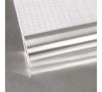 TOTIO Extra Wide Stainless Steel Metallic Wallpaper Peel Stick 31.5x157inch Thick Silver Glossy Aluminium Foil Contact Paper Kitchen Waterproof Oil-Proof Stickers DIY Self-Adhesive Furniture Stickers