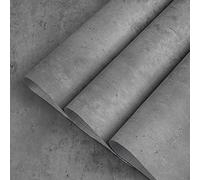 TOTIO Grey Concrete Contact Paper Cement Wallpaper Peel Stick Gray Sticky Back Plastic Roll Matte Thicken 16x354inch Vinyl Waterproof Wall Stick Handmade DIY Self Adhesive Wallpaper