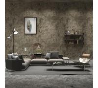 TOTIO Large Size Grey Concrete Wallpaper Waterproof Self Adhesive Furniture Sticker 3D Cement Effect Vinyl Wrap 31.5x157inch Matte Thicken Gray Sticky Back Plastic Modern Industrial Style Wall Sticker