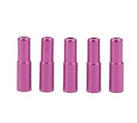 TOTITOM Bicycle Cable End Caps, 5pcs 5mm Bicycle Brake Cable Inner End Caps Crimps Aluminum Alloy Shifter Ferrules for Road Mountain Bikes (Purple)