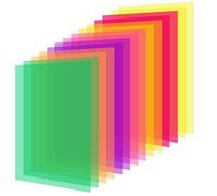 TOTiyea 14 Pieces 11IN x 8.5IN Colored Overlays for Dyslexia, Dyslexia Reading Sheets, Colored Transparency Sheets for Early Readers, School Supplies