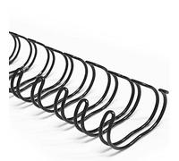 TOTiyea 50 Pack Double Loop Wire Binding Spines,1 Inch Diameter,2:1 Pitch,21-Loop, Black, 220 Sheets Capacity, Letter Size
