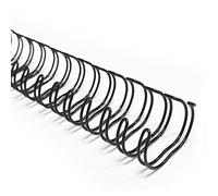 TOTiyea 50 Pack Double Loop Wire Binding Spines, 3/4 Inch Diameter, 2:1 Pitch,21-Loop, Black, 180 Sheets Capacity, Letter Size