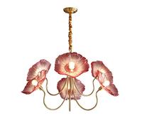Chandelier Living Room Chandelier Modern Simple Grass Ceiling Pendant Lights Household Purple Grass Lotus Leaf Lampshade Bedroom Hanging Lights Nordic Dinning Room Lamp Fruit Tray