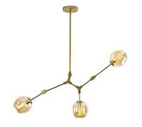 TOTLAC Glass Branch Light Fixture Hanging Lighting,E27 Simplicity Glass Engineering Branch Molecular Chandelier,Living Room Bedroom Indoor Chandelier Lamp,Creativity Adjustable Ceiling Li