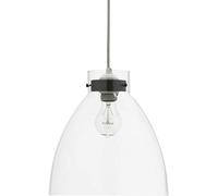 TOTLAC Nordic American Country Retro Industrial Wind Creative Personality Simple Restaurant Bar Costume Glass Chandelier,Transparent Lampshade,Metal Light Pole,Height Adjustable