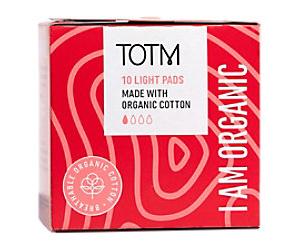 TOTM Cotton Sanitary Pads Light with Wings Light 10 Pieces