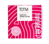 TOTM Organic Cotton Sanitary Pads with Triple-Layer Protection | Light - Pack of 10 | Breathable Period Care with Secure Wings & Waterproof Backing Biodegradable Sanitary Towels for Day & Night