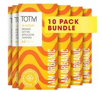 TOTM Organic Cotton Tampons with Biodegradable Cardboard Applicator | Regular Absorbency 160 Pack | Made from Cotton | Soft & Sustainable Natural Tampons for Leak-Free Comfort