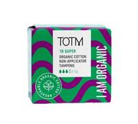 TOTM TOTM Organic Tampons - Non-App Super 18 Per Box Case of 24